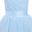 Girls' Special Occasion Dresses: Junior Prom Dresses - Baby Toddler Flower Girls Satin Tulle Princess Pageant Dress for Wedding Kids Evening Ball Gowns Daddy Daughter Dance (Light Blue, 9 Years)