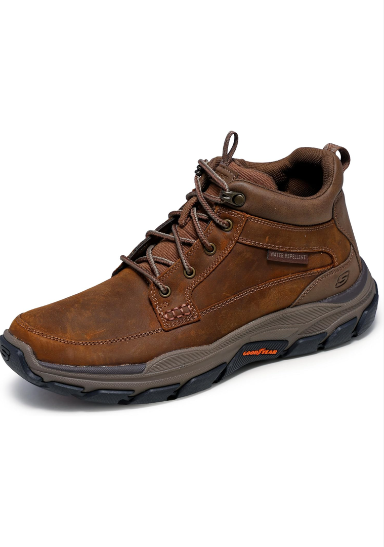 Skechers Men's Respected-Boswell 204454 Mid Top Leather Moc Toe Lace Up 11