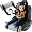 Car Seat Foot Rest,Car Seat Foot Rest for Kids-Booster Seat Foot Rest-Convenient Car Accessories for Kids - Supportive Car Seat Pillow for Toddlers - Long Adjustable Strap (Gray)