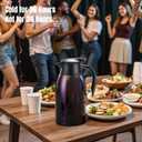PARACITY 68oz Thermal Coffee Carafe Stainless Steel, Coffee Carafes for Keeping Hot, Double Walled Vacuum Insulated Coffee Urn for Coffee & Tea, Home & Office (Black)