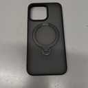 TORRAS Upgraded 360 Spin Magnetic Stand for iPhone 15 Pro Max Case, Compatible with MagSafe, Military Grade Shockproof, Built-in Kickstand Ring Holder, Translucent Slim Soft Edge, Ostand Spin Black