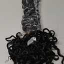 Deep Water Wave Crochet Hair 1b Black Boho Curly Wavy Braiding Hair Synthetic Boho Hair for Braiding 24 Inch 2 Packs Bohemian Ocean Wave Braiding Hair Pre Stretched for Boho Crochet Braids