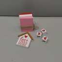 DAZONGE Valentines Day Decorations, Wood Book Stack with XOXO Blocks for Table Shelf Tiered Tray Decor, Freestanding Valentines Day Decor