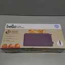 bella 2 Slice Slim Toaster, Fits-anywhere Kitchenware, 6 Setting Shade Control with Reheat & Cancel Buttons, Fits sourdough, 10 Long Slot, Anti Jam & Auto Shutoff, 900 Watt, Plum