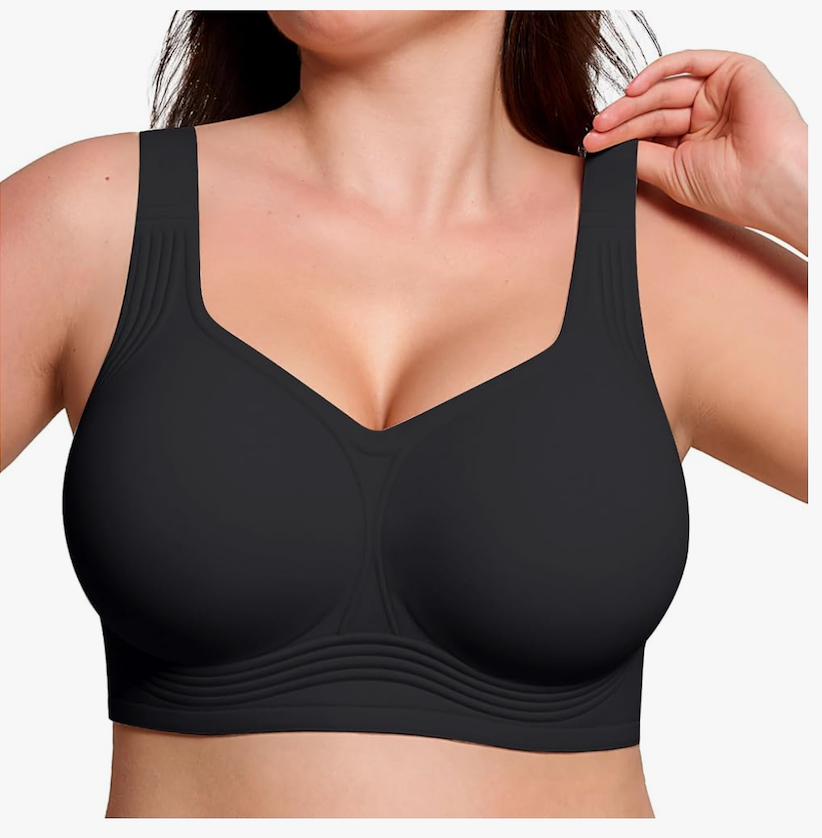 Jelly Bras for Women No Underwire Wireless Bra with Support and Lift Full Coverage Plus Size Comfy Seamless Bra,3XL