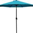 Sunnyglade 9' Patio Umbrella Outdoor Table Umbrella with 8 Sturdy Ribs (Teal Blue)