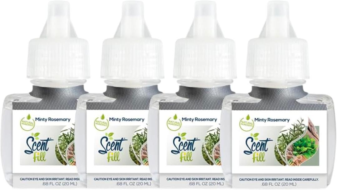 Scent Fill Minty Rosemary Plug-in Air Freshener, 4 Scented Oil Refills