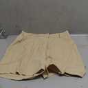 NIMIN Womens Shorts Dressy High Waisted Wide Leg Tailored Shorts Pleated Business Casual Work Trouser Shorts Without Belts (Large, Khaki)