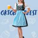 Spooktacular Creations Dirndl Dresses Women Oktoberfest Costume, Bavarian German Outfits for Halloween Parties Beer Carnival (M)