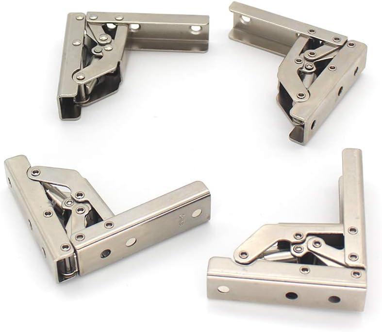90 Degree Folding Door/Shelf Hinge Hidden Bracket Table Holder Furniture Parts(4pc)