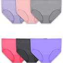 Fruit of the Loom Women's Plus Size Underwear Briefs, Fit for Me, Designed to Fit Your Curves, Size 5X