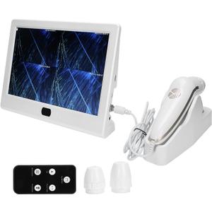 Scalp Detector, 13inch 50X/200X Lens MultiFunctional Rechargeable Digital Hair Skin Analyzer Microscope Magnifier High Sensitivity Hair Follicle Skin Analyser Tester Machine with 3 Light Modes(US)