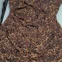 Popilush Leopard Dress with Built in Shapewear Mesh Ruched Dresses for Women Date Night Cocktail Outfits L