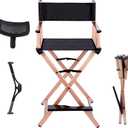 Lorvain Folable Makeup Artist Stool Chair, 20.48D x 8.66W x 37.6H in