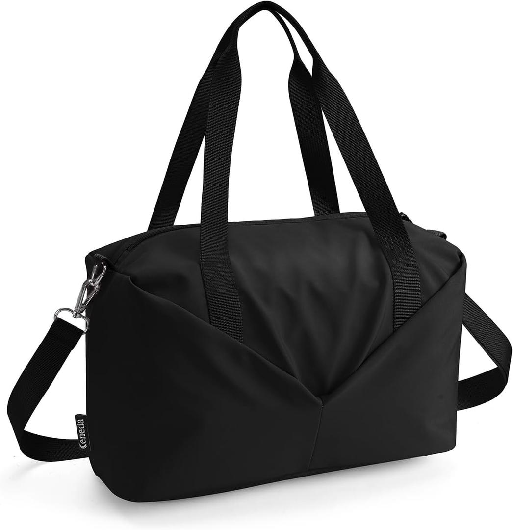 Ceneda Small Gym Bag for Women, 12 inch Mini Gym Bag with Wet Pocket, Lightweight Tote for Gym, Sport, Workout - Black