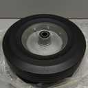 AR-PRO (2-Pack) 10" x 2.5" Flat Free Solid Rubber Replacement Tires - Flat-Free Tire and Wheel for Hand Trucks and Wheelbarrows with 5/8" Axles