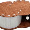 Cat Tunnel Bed for Indoor Cats, S-Shaped Felt Cat Cave with Plush Ball, Double Layer Semi-Enclosed Cat Hideaway House, Thickened Scratch-Resistant Cat Nest Tool-Free Assembly for Kittens Adult Cats