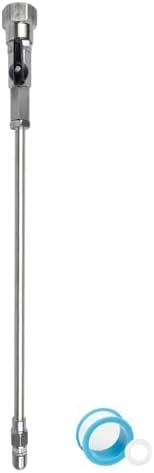 All-Metal RV Toilet Wand with Shut-Off Valve, RV Black Tank Cleaner Wand with 360 Degree Swivel Adapter and Power Nozzle, for Cleaning Sediment