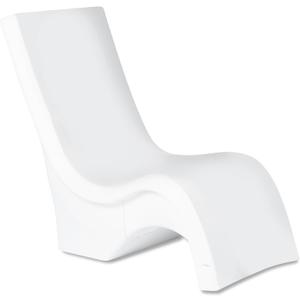 Step2 Vero Pool Chair, Fade-Resistant, Waterproof Patio Furniture for Sun Shelf, Use in Pools up to 15-Inches of Water, Weighted, 43"D x 23"W x 37"H, Resin, White