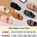Besroad Kids Slippers Girls Boys House Slippers Adjustable Warm Memory Foam House Shoes Soft Corduroy Bedroom Slides Indoor Outdoor (Pink)