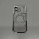 Magnetic for iPhone 17 Pro Case with Glitter Integrated Lens Protection, [Glossy Bumper & Shiny Magnetic Ring] [Compatible with Magsafe] Cute Women Girly Protective Phone Case for iPhone 17 Pro Silver