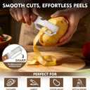 3 x Multifunctional Vegetable Potato Peeler for KitchenWooden-Handled Stainless Steel Sharp Peeler Knife with Built-In Bottle Opener for Veggie, Fruit, Potato, Carrot, Apple Ergo 1PCS