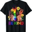 Be Kind LGBTQ Gay Les Pride Month T-Shirt, Large
