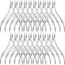 Chumia 20 Pcs Cuticle Trimmer Stainless Steel Cuticle Nippers, Nail Edge Cutter Clippers Dead Skin Trimmer Pointed Pedicure Manicure Nipper Remover Care Tools Bulk for Fingernails Toenails(Silver)