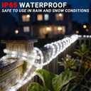 20ft Rope Lights Outdoor, Connectable & Flexible Tube Lights with 8 Modes Controller,Waterproof White LED Rope Lighting for Deck,Garden,Pool,Patio,Bedroom,Party,Indoor & Outside Landscape Lighting