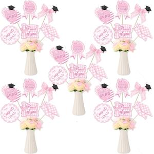 30 Pcs Pink Bow Graduation Party Decorations Class of 2025 Congrats Grad Table Centerpiece Decorations Congratulate Centerpiece Sticks Table Toppers for Graduation Party 30 Pcs Pink Bow Graduation Party Decorations Class of 2025 Congrats Grad Table Centerpiece Decorations Congratulate Centerpiece Sticks Table Toppers for Graduation Party