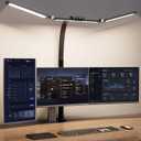 Large Desk Lamps for Home Office, 39.3" Architect Desk Lamp with Clamp, 24W Ultra Bright LED Desk Light Stepless Dimming Eye-Caring Office Desk Lamp for Study Work (Black)