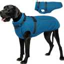Lelepet Dog Coat for Large Dogs Waterproof Dog Jacket with Harness Built in Reflective Windproof Fleece Jacket with Zip Cold Weather Coats for Dogs,Thermal Outdoor Snowsuit, Weimaraner, Blue, XXL