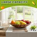 Geiserailie Extra Large 18 Inch Acacia Wood Salad Bowl Set Wooden Serving with Serving Utensils Oversized All Purpose Bowl for Fruits Salad Kitchen for Housewarming Wedding Table Display Gift