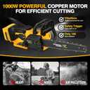 Brushless Electric Chainsaw 12" Cordless Tool Only for Dewalt 20V/60V Battery with Auto Oiler & Security Lock, for Tree Saw Trimming and Branch Wood Cutting (Tool Only)