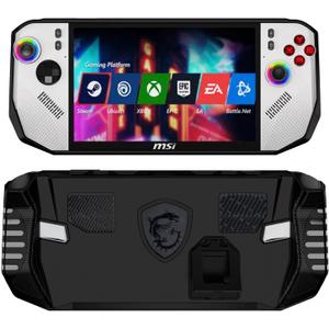 Case for MSI Claw A8 BZ2EM,TPU Soft Grip Protective Cover Back Shell with Kickstand for MSI Claw A8 BZ2EM 8 inch 2025 PC Portable Handheld Gaming Console Lightweight Cover Case, Black