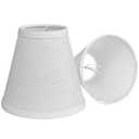 Double Mini Small White Barrel Lamp Shades Clip On Bulb, Barrel Fabric Lampshade for Table Chandeliers Wall Floor Lamp Replacement Beige 6 pack