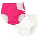 Joyo roy 2 Pcs Reusable Swim Diapers Snaps Unisex Baby Swim Diaper 6-12 Months Waterproof Newborn Infant Swimming Diapers Small Washable Baby Girl and Boy Waterproof Diapers for Swimming Lesson (Red-white)