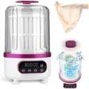 3L Portable Washing Machine,3 In 1 Portable WasherDryer Combo, Home Mini UnderwearSpecific Washing Machine，3 Modes 3000mAh Laundry Machine for apartments, dormitories, travel, and hotels (Purple)