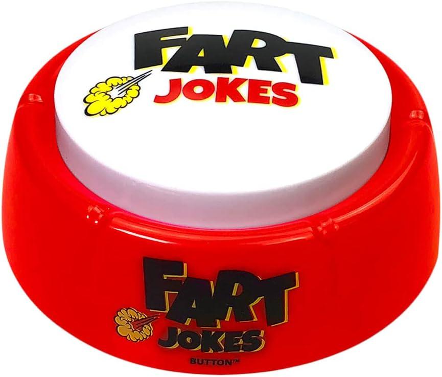 Fart Jokes Button - 40 Funny Jokes and Sounds - Hilarious Talking Toy for Office Humor, Games and More
