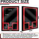 Juexica Jersey Frame Display Case Jersey Shadow Box 32 x 24 Inch with Photo and Signature Display with Tempered Glass Cover for Football Baseball Basketball Hockey, Mens Sport Fans Gift(Black Red)