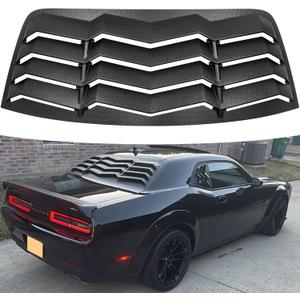 Bonbo Rear Window Louver Fits for Dodge Challenger 2008-2022 2023 in GT Lambo Style Custom Fit Windshield Sun Shade Cover ABS (Matte Black)