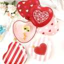 Winoo Design Valentines Plates - 60 PK - Heart Shaped Plates for Valentine's Day Decor