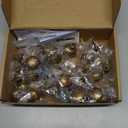 Ravinte 25 Pack 1-1/4 Inch Diameter Kitchen Cabinet Knobs Antique Brass Dresser Knobs Round Solid Cabinet Drawer Pulls for Kitchen Cupboard Hardware (Single Hole)