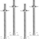 VEVOR 4-Pack Adjustable Leveling Jacks, 18.2 In Adjustable Height & 3307lbs/1500kg Total Load Capacity Scaffold Jacks Feet, Solid Carbon Steel Screw Jacks for Baker-Style Scaffolding Equipment, Silver