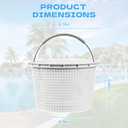 SPX1070E Pool Skimmer Basket for Inground Pool,8 Inch Pool Skimmer Basket for Hayward Skimmer Basket SP1070 and Pentair U-3 Skimmer Basket 08650-0007,Stainless Steel Handle, Built in Weighting