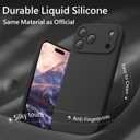 FireNova Magnetic for iPhone 17 Pro Case, Compatible with MagSafe, [Integrated Silicone Camera Control Button] [Camera Protection] Anti-Scratch Microfiber Lining Phone Case, 6.3", Black