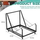 Sled Base Stack Chair Dolly for Stackable Chairs Heavy Duty Black Chair Base with Wheels Powder Coated Steel Frame for Party Event, Hotel