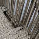 SUNSITT Patio Chairs Set of 2, Woven Wicker Outdoor Dining Chairs w/Weather-Resistant Cushions, Modern Bistro Chairs Set of 2 w/Curved Armrest Beige for Garden Balcony Backyard