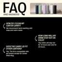 Fellow 20 oz Carter Carry Water Bottle - Leak-Proof Lid, Vacuum Insulated Stainless Steel Tumbler, Keeps Heat for 12 Hours/Stays Cold for 24 Hours, Stainless Steel Handle, Dishwasher Safe, Mint Chip