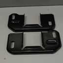 KUAFU Front Bumper Bracket Set Compatible with 2009-2014 Ford F150 Lincoln Mark LT 9L3Z5D059AA, 9L3Z5D058AA, FO1066177, FO1067177 Driver and Passenger Side Steel Powder Coated Black (Bracket with Holes)